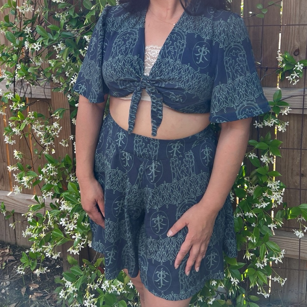 Handmade Lord of the Rings Vintage Style Playsuit coordinating set